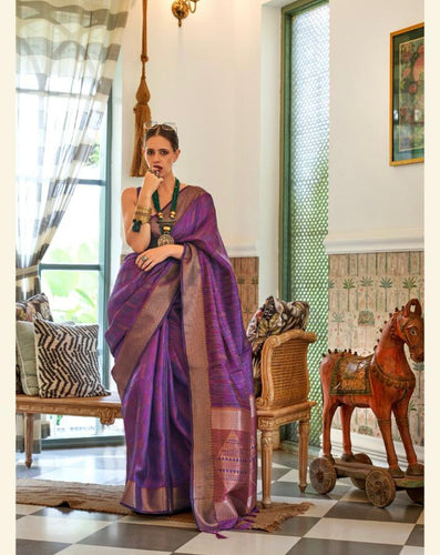 Organza silk two tone saree collection