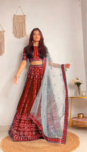 Dandiya night - red georgette Lehenga